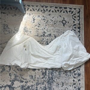 Bardot Cream Off-Shoulder Puff Sleeve Top